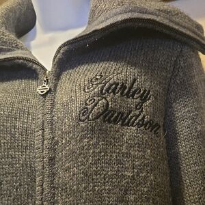 Vintage Harley-Davidson Zip-Up Sweater